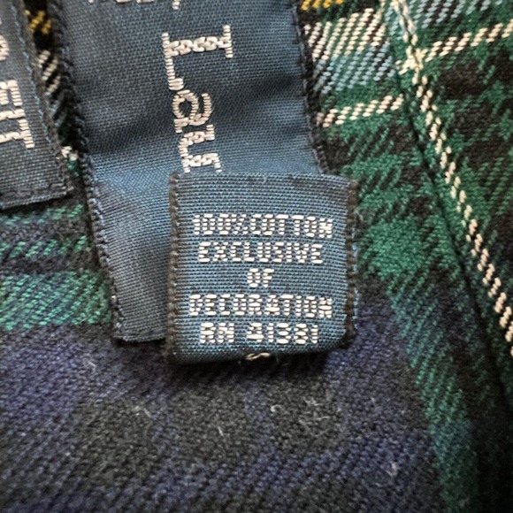 Ralph Lauren Shirt Men XXL 2XL Green White Plaid Button Down Cabincore Gorpcore - Picture 7 of 8